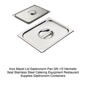Couvercle de bac alimentaire GN 1/2 en acier inoxydable avec joint hermétique Inox Inox Macel - Product Image 2