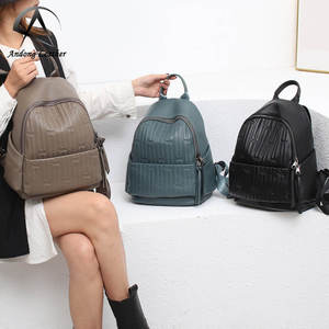 Mochilas de Moda de Cuero Andong para Mujer, Cuero Vacuno Genuino, Gran Capacidad, Bolsos de Hombro para Dama, Mochila Casual para la Escuela 8168-1 - Product Image 1