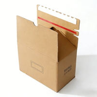 Boîte d'expédition en carton ondulé personnalisée, réutilisable, spécialement conçue pour les palettes de fards à paupières, avec bande de déchirure facile à ouvrir pour les produits de beauté