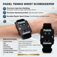 Compteur de points mécanique pour Pickleball, Tennis, Padel, avec sangle élastique réglable, suivi des scores portable, lot de deux