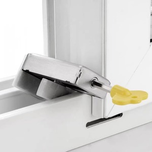 Loquet de fenêtre en alliage d'aluminium, boucle de fixation, limiteur pour écran de fenêtre en PVC, protection de sécurité pour enfants pour portes coulissantes - Product Image 2