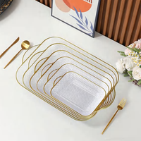 Vente flash - Décoration de mariage - Plat de présentation rond en plastique transparent de 13 pouces