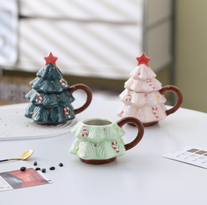 <span class=keywords><strong>Taza</strong></span> de Árbol de Navidad con Tapa, Kit de Manualidades para Pintar <span class=keywords><strong>tu</strong></span> Propia <span class=keywords><strong>Taza</strong></span>, <span class=keywords><strong>Taza</strong></span> Festiva Navideña para Café o Té - Product Image 2