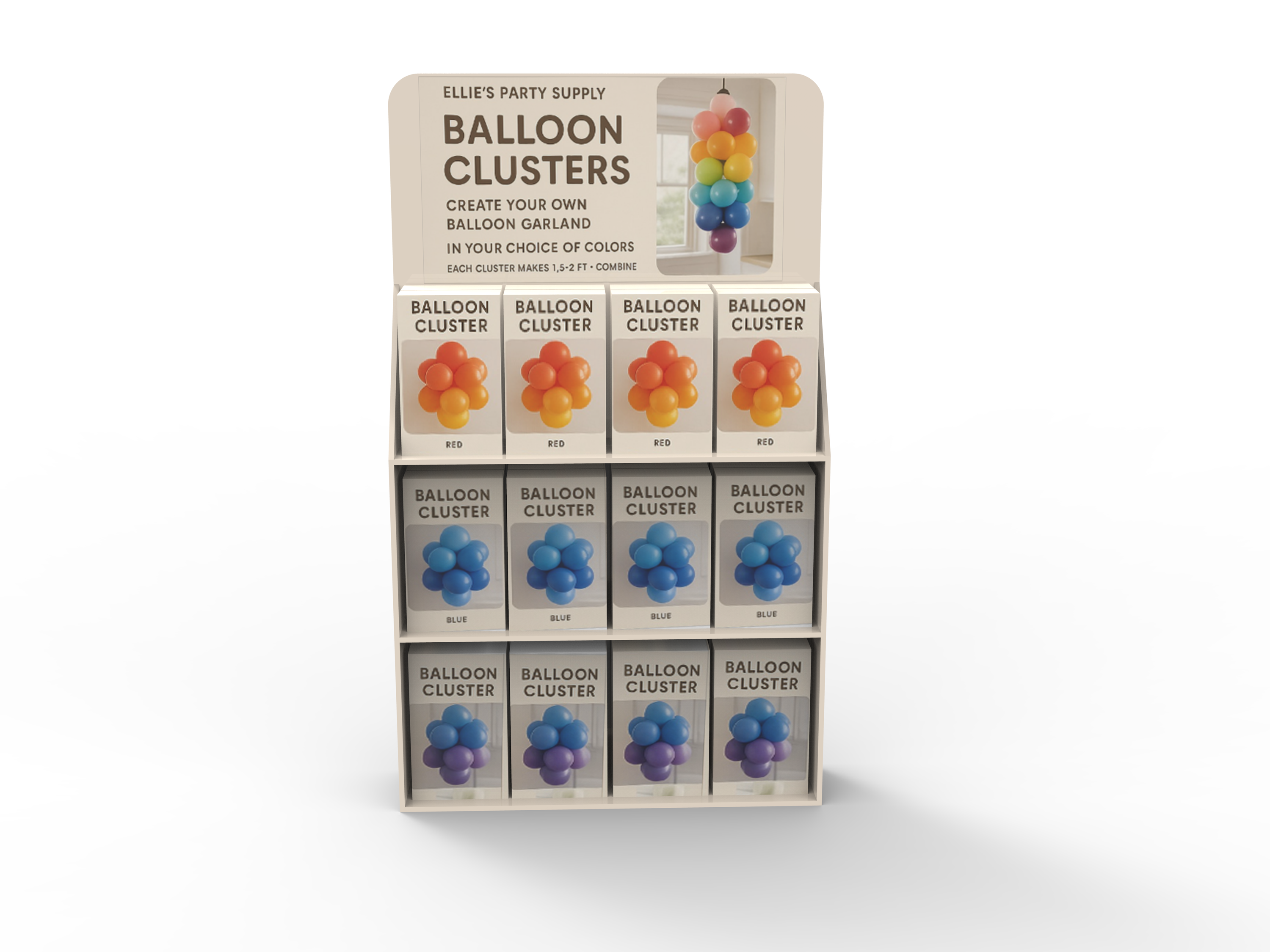 Apache Custom Acrylic Ballon Counter Display Stand for Party Supplies for Festival Celebration — view 4