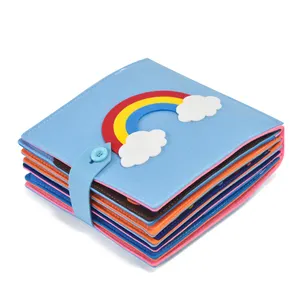 Ragazza ragazzo attività feltro Montessori interazione genitore-figlio il mio libro tranquillo bambini giocattoli per bambini libro in feltro