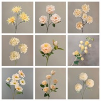 Fleurs artificielles en soie pour mariage : roses, hortensias, orchidées, lys – Réalistes et faites à la main pour la maison, Noël, le Nouvel An chinois