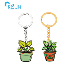 Llavero Personalizado con Diseño de Hoja de Monstera Esmaltada, Colgante de Planta en Maceta, Llavero con Planta Personalizada - Product Image 5