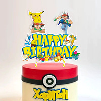 Nouvel ensemble de décorations de gâteau à thème de personnages de dessins animés pour garçons, décorations de gâteau d'anniversaire pour enfants, décorations de gâteau sur le thème de la scène enfantine