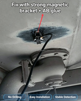 Sensor ultrasónico de nivel de combustible 4G GPS antirrobo sin perforación para tanque de diésel de camión con salida RS485