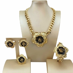 <span class=keywords><strong>Bijoux</strong></span> plaqués or <span class=keywords><strong>italiens</strong></span> <span class=keywords><strong>bijoux</strong></span> <span class=keywords><strong>fantaisie</strong></span> de haute qualité pour les femmes arabes africaines en gros FHK16273 - Product Image 1