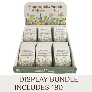 Mezcla <span class=keywords><strong>de</strong></span> Semillas <span class=keywords><strong>de</strong></span> Flores Silvestres 180 Unidades para Colibríes y <span class=keywords><strong>Mariposas</strong></span> con Exhibidor Gratuito, Decoración para Hogar y Jardín - Product Image 3