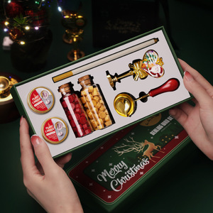 Ensemble de cire à cacheter de Noël avec outils en métal, kit cadeau pour décorations de fêtes - Product Image 3