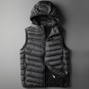 Factory Custom 5v 7.4v Electrically Heated Vest Men Women's Winter Windproof Outwear Warm Up Hood Thermal Hood Soft Lining Vests