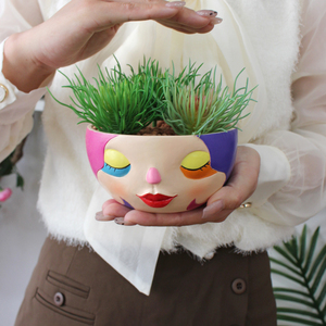 Visage avec <span class=keywords><strong>les</strong></span> <span class=keywords><strong>yeux</strong></span> <span class=keywords><strong>fermés</strong></span> Pot de fleur planteur succulent mignon Pots pour plantes succulentes planteur intérieur visage avec <span class=keywords><strong>les</strong></span> <span class=keywords><strong>yeux</strong></span> <span class=keywords><strong>fermés</strong></span> Pots de plantes - Product Image 4