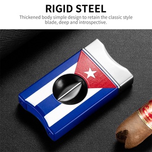 Cigarloong Cuba retro sang trọng Windproof nhẹ hơn sắc nét Cigar V cắt da bò Cigar trường hợp 3-mảnh thiết lập Phụ kiện xì gà thiết lập - Product Image 3