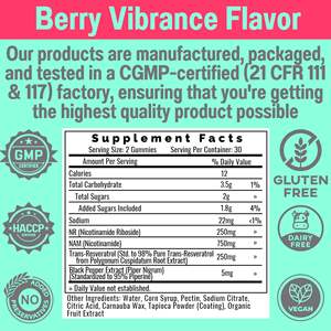 Oem 1000 מ ג nad + בתוספת ניאסינמיד טהור ויטמינים <span class=keywords><strong>b3</strong></span> gummies <span class=keywords><strong>nicotinamide</strong></span> nam resveratrol גמיות - Product Image 2