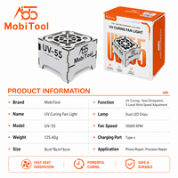 MobiTool UV-55 Ventilateur de refroidissement et de durcissement UV 2-en-1 Outils et équipement de réparation de téléphones portables Kit d'outils de réparation de téléphone pour la réparation de cartes PCB de téléphone