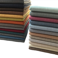 Prix usine en gros 100% Polyester imité lin canapé coussin tissé Faux lin tissu pour la maison Textile sacs solide occultant