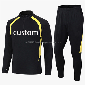 Conjunto de Pantalones Largos y Camiseta de Manga Larga con Media Cremallera, Estampado, Transpirable, de Secado Rápido, para Invierno, Estilo Jersey de Fútbol, con Cremallera Completa y Logotipo Personalizable - Product Image 5