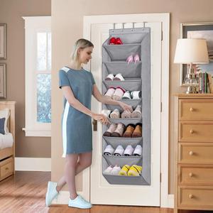 8 Deep Pocket Door <b>Shoe</b> Organizer Hanging <b>Shoe</b> Rack for 20 Pairs Closet Hanger Clothing Storage Closet Systems Organizers - Product Image 6