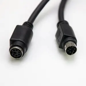 Customized PS2 Cable Keyboard mouse extension DIN6M DIN6F square connector Extension Cable 9 pin mini din cable