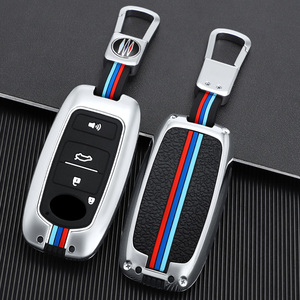 2/3/4/5 Nút Từ Xa Vỏ Chìa Khóa Hợp Kim Kẽm Chìa Khóa Xe Fob Trường Hợp Với Kim Loại Vòng Chìa Khóa Thích Hợp Cho Toyota Perodua Daihtsu - Product Image 2