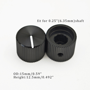 OD 15mm Solid Aluminum <strong>Guitar</strong> <strong>Knob</strong> Effect Pedal Potentiometer Encoder <strong>Knob</strong> 6mm 0.25" 6.35mm Smooth Knurled and D Shaft <strong>Knob</strong> - Product Image 2