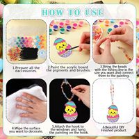 Kit de loisirs créatifs attrape-soleil pour enfants, peinture acrylique, vitrail, art de fenêtre DIY, activité pour église, école, salle de classe, ensemble de décoration artisanale