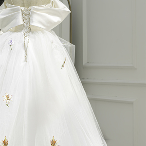 ชุดแต่งงานของผู้หญิงผ้าทูลล์เปิดไหล่แบบเรียบง่ายสำหรับ RL300แจ็นเซมเบอร์ - Product Image 6