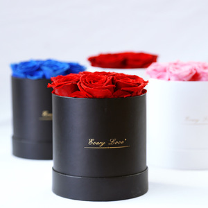 Boîte cadeau de roses éternelles en gros, 6 têtes, rouge, rose, bleu, fleurs de roses éternelles, seau pour la Saint-<span class=keywords><strong>Valentin</strong></span>, la fête des mères, le Nouvel An - Product Image 1