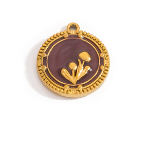 Dijes de Acero Inoxidable Chapados en Oro de 18K, Lindos Dijes de Abeja, Flor y Corazón, Suministros para Hacer Joyería DIY - Product Image 4