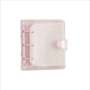 <span class=keywords><strong>Agenda</strong></span> de 100 hojas de PVC de estilo coreano A5/A6, diseño de hojas sueltas con purpurina, libreta de direcciones escolar con cremallera Simple, cuadernos espirales ordinarios - Product Image 4