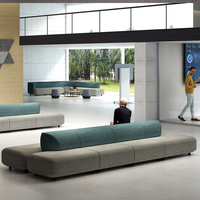 Juego de Sofás Modulares de Tela Modernos y Lujosos para Oficina, Hospital, Sala de Estar, Áreas de Espera, Muebles Seccionales Personalizables