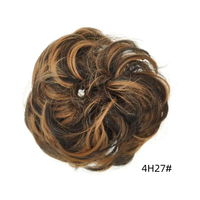 Extensiones de Cabello Sintético con Ondas Naturales, Coleteros Elásticos, Moños, Peinados en Forma de Donut para Niñas