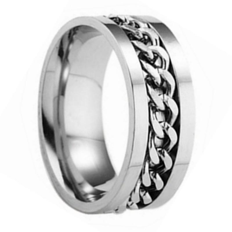 Silver ring with silver chain