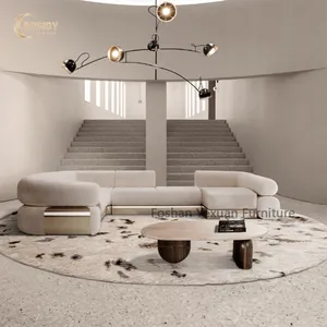 Foshan factory wholesale sofa set furniture design modern modular sofa sectional U shape beige sofa