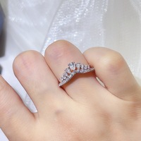Ensemble de bagues empilables en moissanite pour femmes, argent S925, style européen de luxe léger, bijoux en gros