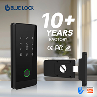 Cerradura Inteligente Digital Bluelock de Alta Calidad con App Tuya TTlock, Desbloqueo Biométrico por Huella Dactilar, Tarjeta y Llave para Apartamentos y Hogares
