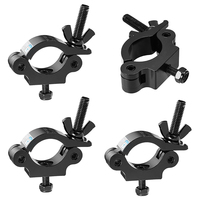 Pince de fixation pour treillis d'éclairage de scène en aluminium 6061 T6, sur mesure OEM, de 38 à 51 mm, charge nominale 300 kg, crochet M10 pour équipement événementiel