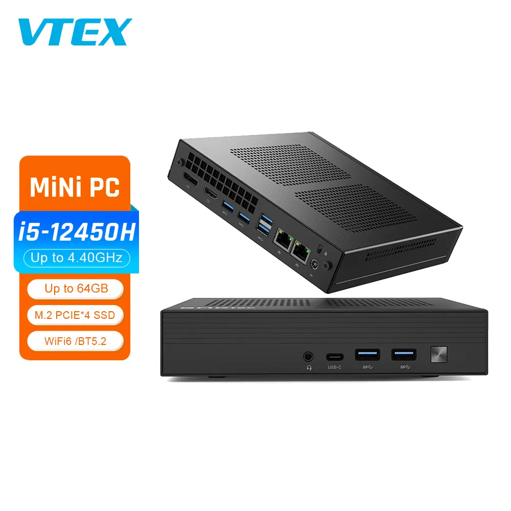 Mini PC In-Tel Core I5-12450H Wifi 6 Bt4.2 Win 11 Mini PC com Interface Dp para Trabalho de Educação de Negócios mais barato