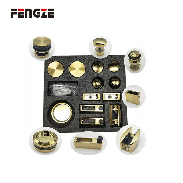 FENGZE Slide Door System Kit Automatic Sliding Shower Door Hardware