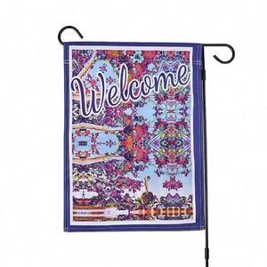 Bandera de Bienvenida Decorativa de Doble Cara con Impresión de Logotipo Personalizado, Material de Poliéster, Impresión Tipográfica, Forma Personalizada, Venta al Por Mayor - Product Image 4