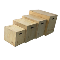 Boîte de saut pliométrique en bois 3-en-1 pour entraînement HIIT, step-ups et musculation à domicile