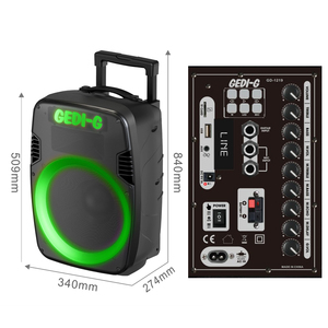 Altavoz GD-929 GD-1219, el Favorito en Europa, Altavoz Profesional de 12 Pulgadas, Amplificador Activo Inalámbrico, Sistema de Sonido <span class=keywords><strong>PA</strong></span> para Fiestas - Product Image 3