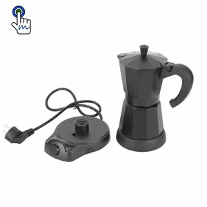 Caffettiera Moka classica in stile italiano in alluminio per una persona Moka caffettiera elettrica automatica per caffè Espresso