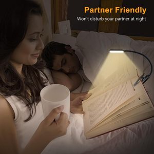Gritin Clip On Book Light 9 <b>Led</b> Rechargeable Touch Control Eye Caring For Reading In <b>Bed</b> - Product Image 6