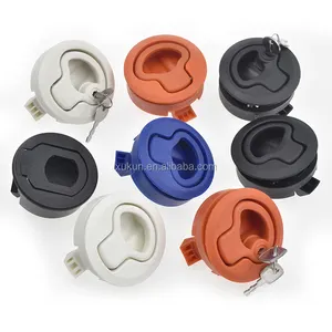 XK246 Round Lock Zylinder 2 "Flush Pull Slam Latches RV Boots tür Luke Schrank Kunststoff Boot Slam Latch Deck Hatch Türschloss - Product Image 1