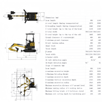 Mini Excavator Crawler Hidrolik Kecil dengan Bucket 0.04M³ untuk Pekerjaan Penggalian di Kebun, Perkotaan, dan Area Sempit