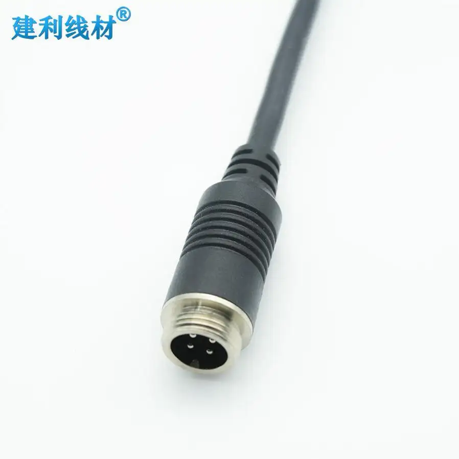4Pin Male to RCA Female   DC Female Adapter Cable Truck to Car Camera Conversion PVC Jacket for Enhanced Monitor Compatibility