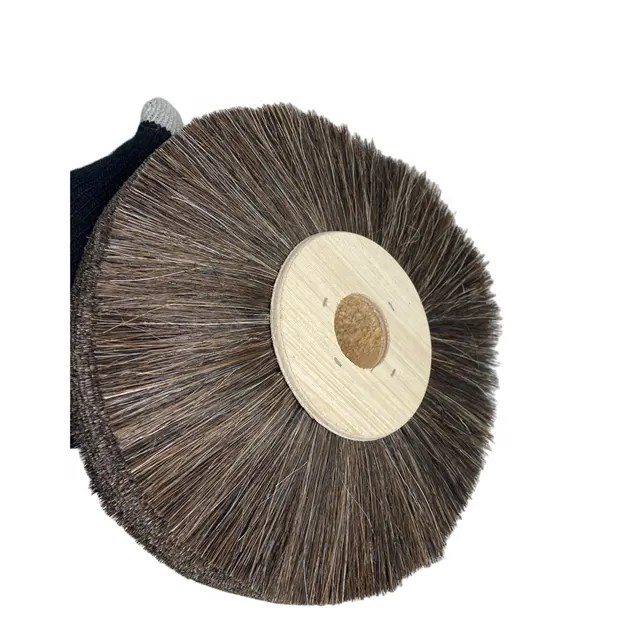 Роликовая щетка для конского волоса для обувной машины и круглые вращающиеся щетки для полировки и сияния в качестве швабры и вращающихся щеток